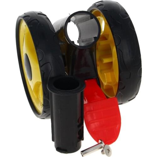 1/2Pcs Strollers Wheel Plastic w Brake Wheel Single/Double/Brake/Rotating Wheel Baby Household Trolley Accessories