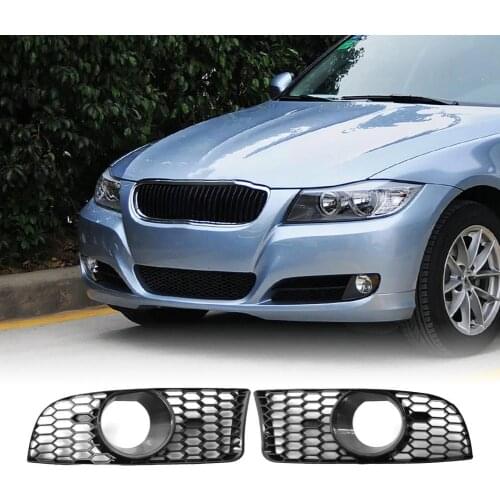 1 Pair Fog Lamp Cover Durable Anti-corrosive Black M3 Style Fog Light Trim Bezel for BMW E90 E92 E93 2006-2011