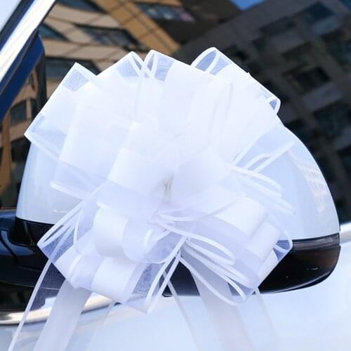 10pcs Extra Large Snow Yarn Pull Bow Ribbon Big Car Bow for Cars Birthday Christmas Presents Large Gift Decoration Wedding Pull
