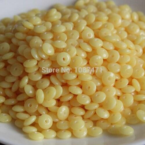 200pcs 8mmx3mm fashion vintage high imitation beeswax ornament necklace jewelry DIY accessories Decoration C070