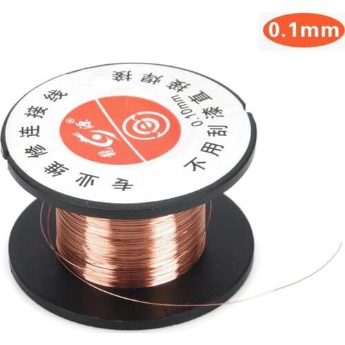 4 rolls/ pack) 0.1mm Link Wire Copper Soldering Wire Maintenance Jump Line Hookup Wire PCB Solder Repair Tool Enamelled Wire