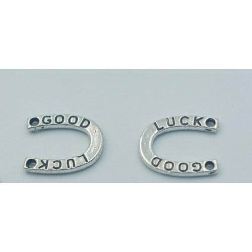 40Pcs antique Silver Plated Good Luck charms for jewelry findings