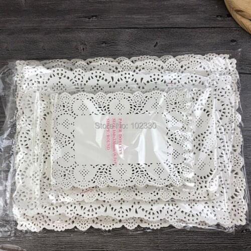 4480pcs 30x40cm White Rectangle Paper Doilies Vintage Lace Doyleys Lot Wedding Christmas Decoration