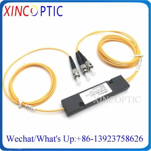 5Pcs 1*2 Plastic Box Fiber FWDM Filter TX1550 RX1310/1490nm,3mm 1M With SC/FC/ST/LCUPC Connector,3Port Fiber Opitcal FWDM Module
