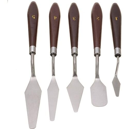5Pcs Stainless Steel Baking Tools DIY Pastry Cake Cream Mixer Scraper Spatula Bakeware Baking Pastry Tools