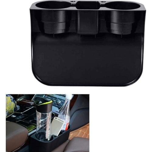 Auto car 2 Cup Drink Beverage Holder Seat slot Wedge Holder Truck Mount Bottle Table Stand for bmw audi seatUniversal car