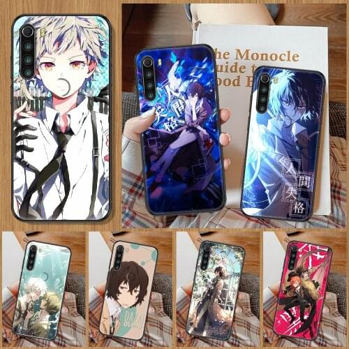 Bungou Stray Dogs Dazai Osamu Phone Case For Xiaomi Redmi Note 7 8 9 10 7A 8T 9A 9T 9S 10S Pro black trend prime luxury
