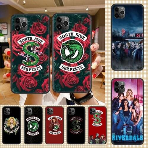 TV Riverdale Southside Serpents Phone Case Cover Hull For iphone 5 5s se 2 6 6s 7 8 12 mini plus X XS XR 11 PRO MAX black pretty