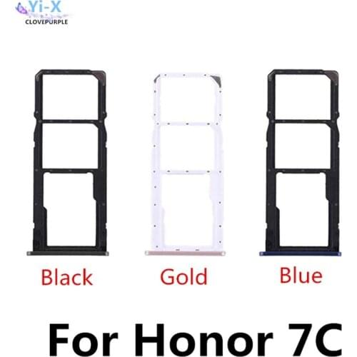 10pcs/lot SIM Card Tray Slot Holder Micro SD Card Slot Holder Adapter for Huawei Honor 7C / Nova 2 Lite / Enjoy 8