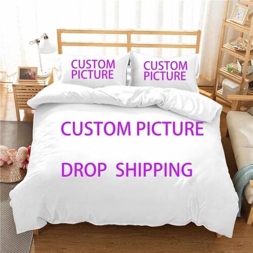Custom Image Bedding Set Customized 3D Printed Duvet Cover Sets Twin Full Queen King Size Dropshipping