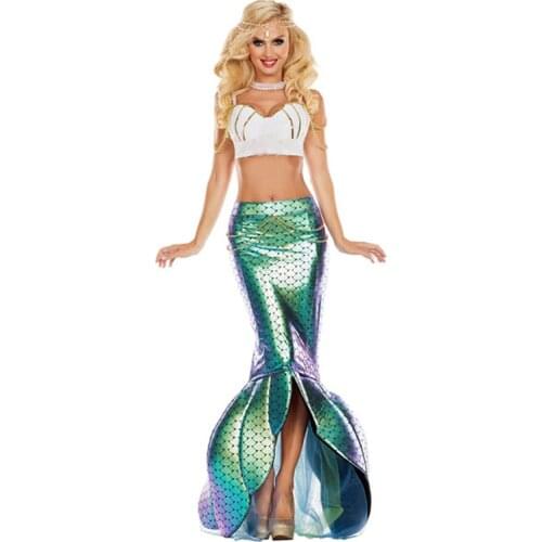 Halloween Costumes for Women Cosplay Sexy Mermaid Goddess Costumes Woman Costume Girl Halloween Costume Nightclub Princess Dress