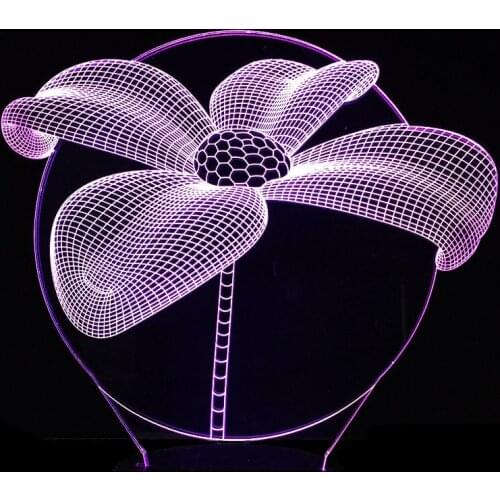 Lotus 3d Night Lamp 7 color Touch Remote controlled Led Visual Table Lamps For Living Room Creative Gift Table Lamp