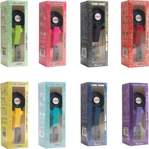 Multicolor Cidy Manual Label Makers for 9Mm 3D Embossing Plastic Label Tapes Mini Handhold Typewriter