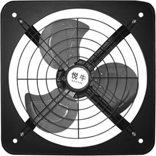 220V 10inch Powerful Industrial Ventilation Extractor Exhaust Fan Commercial Metal Air Blower Fan for Kitchen Bedroom