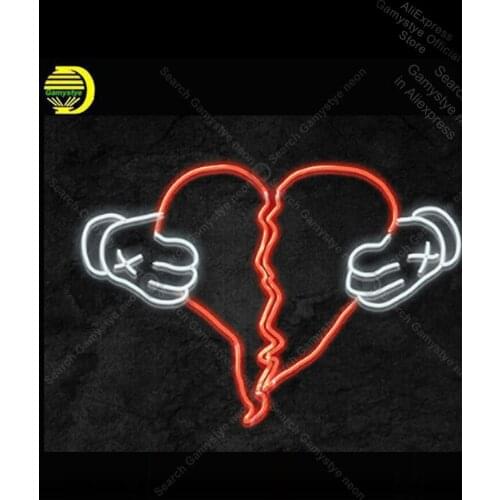 Neon sign For tearing the heart hand Neon Bulbs sign Games Neon Polis Signage Shop Neon Lamp Bulb Duty LED Light Neon Sign Light