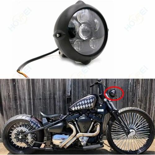 New 5.75" universal retro motorcycle Aluminum front LED headlight Cafe Racer head lamp For Harley Choppers Custom Honda Yamaha