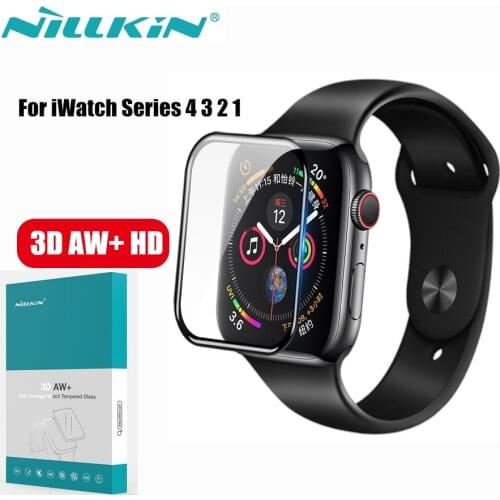Original Nillkin 3D AW+ HD Full Cover Tempered Glass Screen Protector for APPLE Watch iWatch 38MM 40MM 42MM 44MM