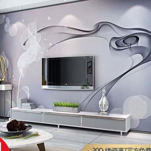 Custom size 2021 new product 3D line modern minimalist TV background wall wallpaper mural flower living room bedroom PVC silk