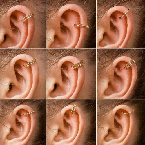 Origin Summer Korean Fashion Double Circle Metal Clip Earrings for Women C Shape Creative Thread Party Earings Jewelry Gifts