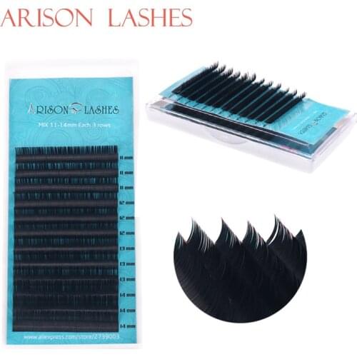 1pc Mixed Sizes Premium 3D Volume Eyelash Extensions Lash JBCD Curl 2017 New Lash ARISON Brand