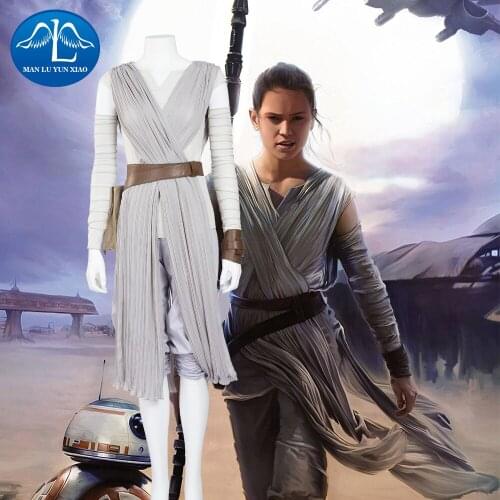 MANLUYUNXIAO Star Wars Rey Cosplay Costume Women Halloween For Women Adult Custom Made