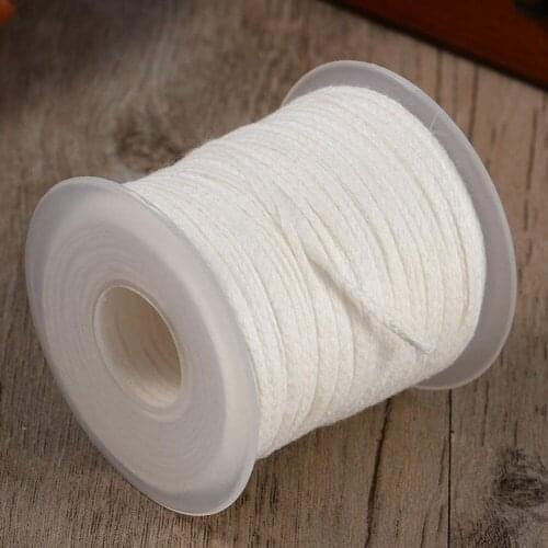 Roll 200 Feet 61M White Candle Wick Cotton Candle Woven Wick For Candle DIY And Candle Making Trendy