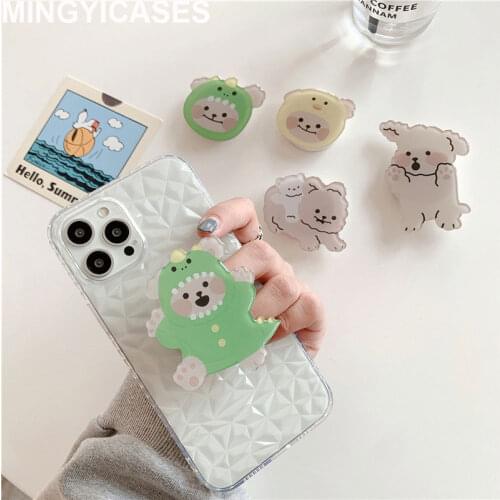 Cute Dog Puppy Korea Griptok Folding Phone Holder Stand Cartoon Phone Ring Grip Tok for IPhone Huawei Samsung Griptok Bracket