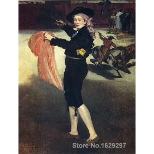 Modern colorful paintings Victorine Meurent in the costume of an Espada by Edouard Manet High Quality Hand painted