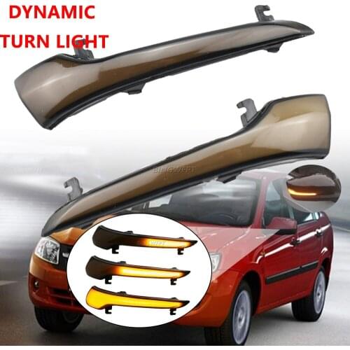 Car Rearview Mirror LED Dynamic Turn Signal Light Indicator Blinker For Lada Granta 2191 For Lada Vaz 2114 -2115 arrow light