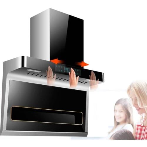 38m³ 900MM Top Suction Type Range Hood Large Suction Kitchen Hood Smart Somatosensory Cleaning Range Hood