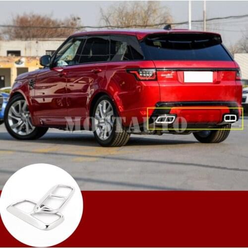 For Land Rover Range Rover Sport Rear Exhaust Muffler Tail Pipe Cover 2018-2019 2pcs Car Accessories Interior Car Decor Car Trim