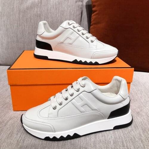 2021 Hot Sale Shoes Women Spring/Autumn Fashion New Flats Casual Shoes White Genuine Leather Lace Up Round Toe Zapatos De Mujer