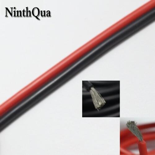 1 Meter Black and 1Meter Red Silicone Wire 20AWG 10AWG 12AWG 14AWG 16AWG 18AWG Heatproof Soft Silicone Silica Gel Wire Cable