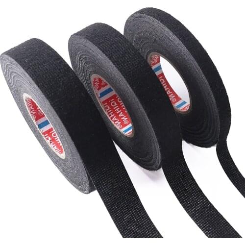 15m Heat-resistant Car Black Wiring Harness Cloth Self Adhesive Waterproof Felt Fabric Cloth AdhesiveTape Soundproof Shockproof