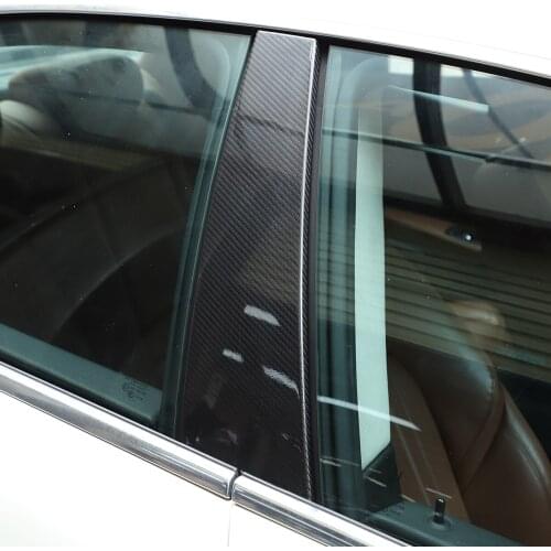 Car Door B Pillar Decoration Sticker 2 Pcs Real Carbon Fiber For Maserati Ghibli 2014-2021 Car Accessories Exterior