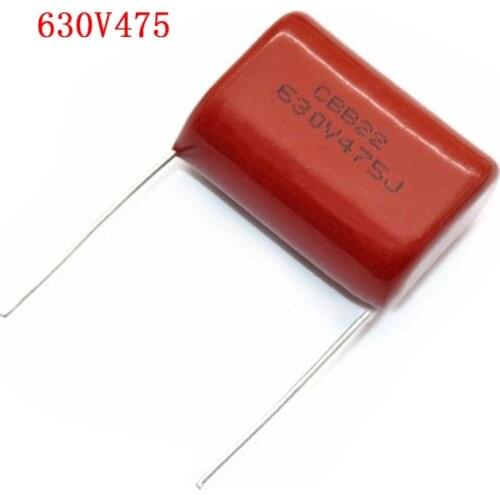 5PCS 630V475 4.7UF Pitch 25MM 630V 475 CBB Polypropylene film capacitor