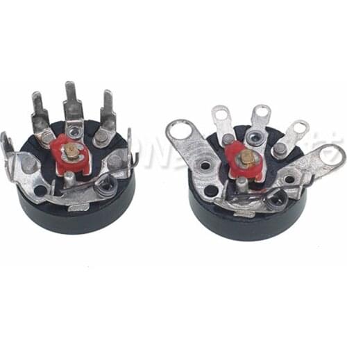 5PCS RV12MM Curved Foot 10K Straight Foot B103 Flat Foot With Switch B503 50K Radio Amplifier Volume Potentiometer