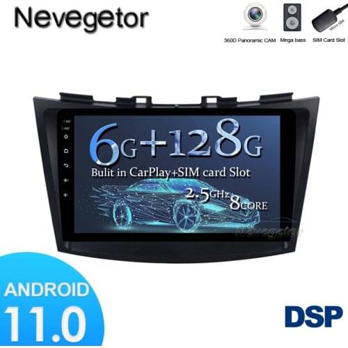 9" Android 11 GO Car DVD Player for Suzuki Swift 2011 2012 2013 2014 2015 Car Radio GPS Navigation WiFi Player 2din