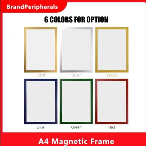 A4 Document Sign Holder Frosted Magnetic File Frame PVC Poster Picture Notice Display Frame for Wall Door