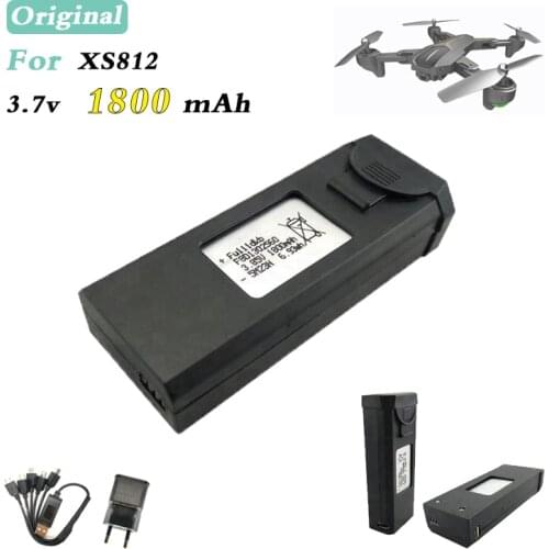 Original XS812 GPS Drone Battery 3.7v 1800mah With USB Charger For VISUO XS812 XS809S 5G WiFi FPV RC Drone Quadcopter RC Parts