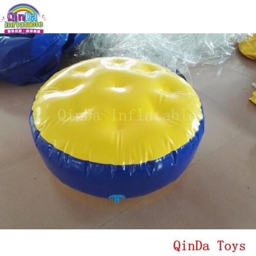 Water park toys 10 pieces of inflatable air bouncer floating island ,1m diameter inflatable round water mat