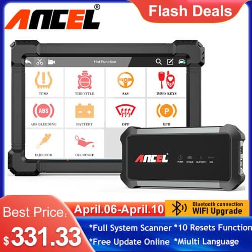 ANCEL X7 Professional OBD2 Scanner TPMS DPF EPB Oil Full System Print Report Engine Scan OBD 2 Car Tools Diagnostic Auto Scanner