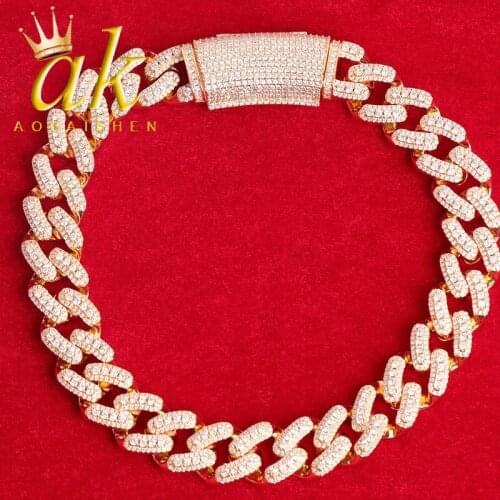 18mm Miami Cuban Chain Real Gold Plated Hip Hop Jewelry