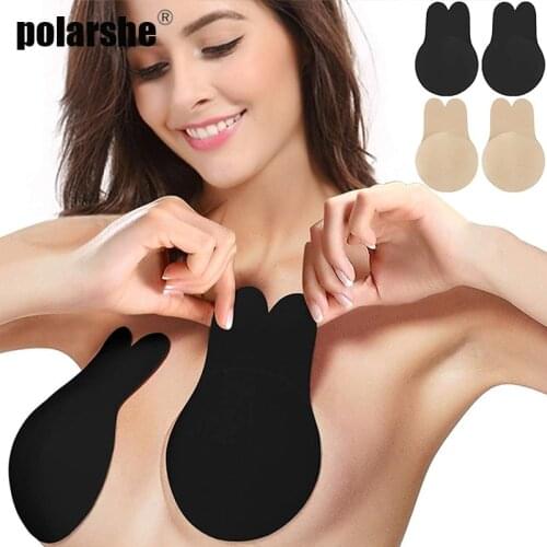 Women Bra Self Adhesive Silicone Strapless Invisible Bra Reusable Sticky Breast Lift Up Bra Sexy Nipple Cover Wedding Underwear