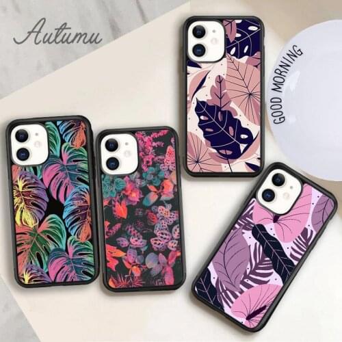 Plants Palms Jungle Phone Case for iPhone 11 12 Pro Max mini X XR XS SE 2020 5 6S 7 8 Plus Samsung Galaxy S8 S9 S10 Cover shell