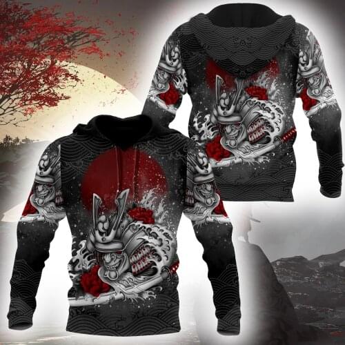CLOOCL Fashion Pullover Japanese Sakura Samurai Hoodie 3D Print Men Women Sweatshirt Long Sleeve Harajuku Streetwear Zipper Coat