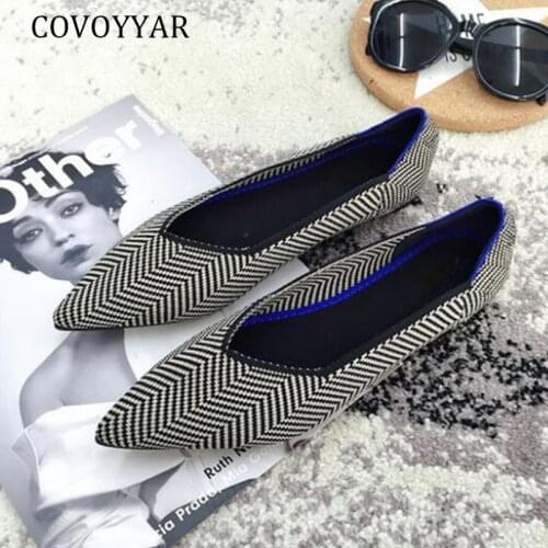 COVOYYAR Fashion Women Flats 2021 Spring Autumn Shallow Shoes Woman Loafers Mixed Colors Slip On Pointed Toe Casual Shoes WFS466