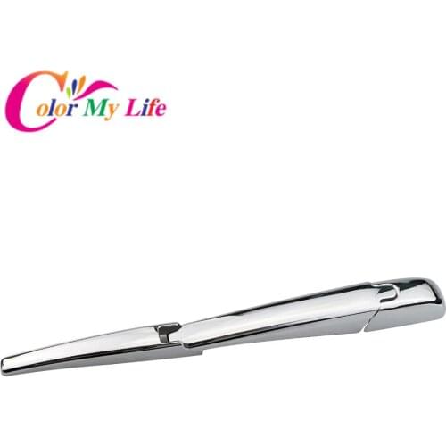 Color My Life ABS Chrome Car Rear Window Water Wiper Protection Cover Trim Sticker for Toyota Rav4 2015 - 2018 Accessories