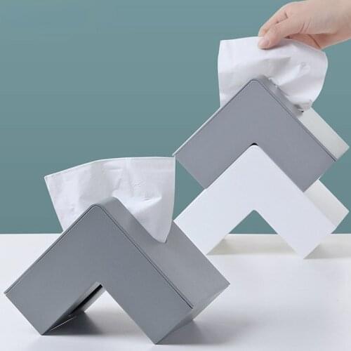 Resin Polygon Tissue Box Container for Napkins Paper Towels Storage Boxes Modern Napkin Box Holder Office Home Kitchen Storage