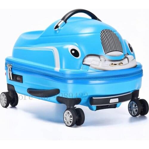 3D Kids Suitcase Car Travel Luggage Travel Trolley Suitcase Can sit to ride luggage Children gift carry on trolley luggage bag